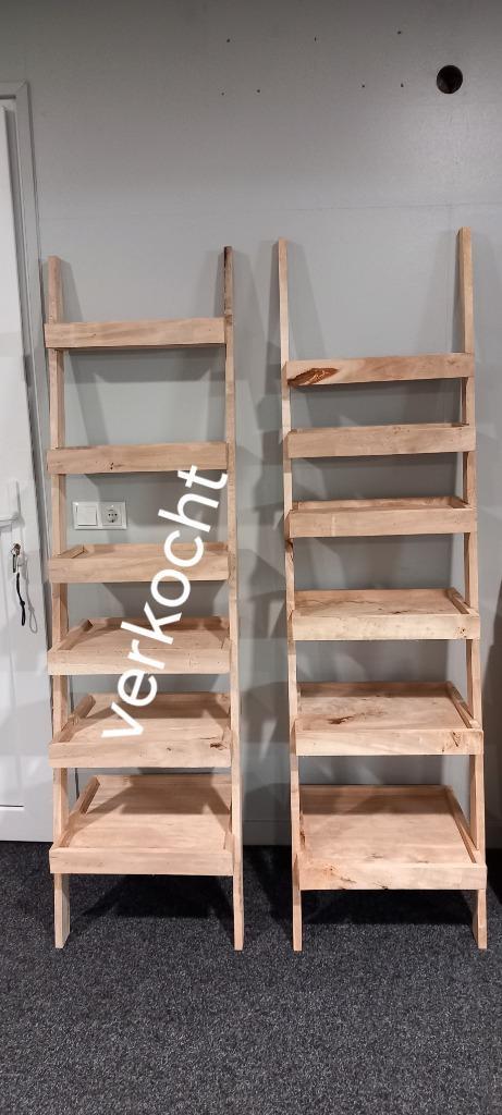 Houten decoratie ladder / boekenkast met 6 planken, Huis en Inrichting, Kasten | Boekenkasten, Nieuw, Minder dan 50 cm, 200 cm of meer