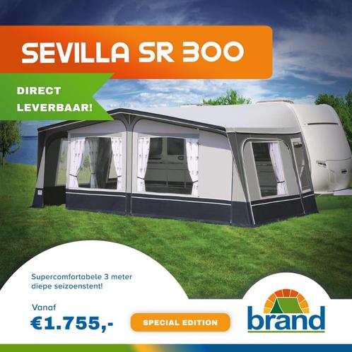 Brand voortent Sevilla SR 300 (Special Edition), Caravans en Kamperen, Voortenten en Luifels, Nieuw, Ophalen of Verzenden