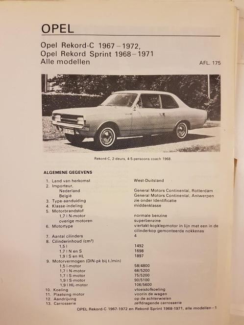 9 x Opel Rekord Olyslager Kluwer Vraagbaken 1968-1987, Auto diversen, Handleidingen en Instructieboekjes, Ophalen of Verzenden