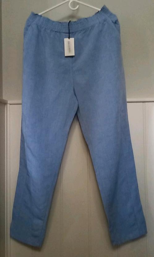 Humanoid linnenblend broek maat L NIEUW, Kleding | Dames, Broeken en Pantalons, Nieuw, Maat 42/44 (L), Blauw, Lang, Ophalen of Verzenden