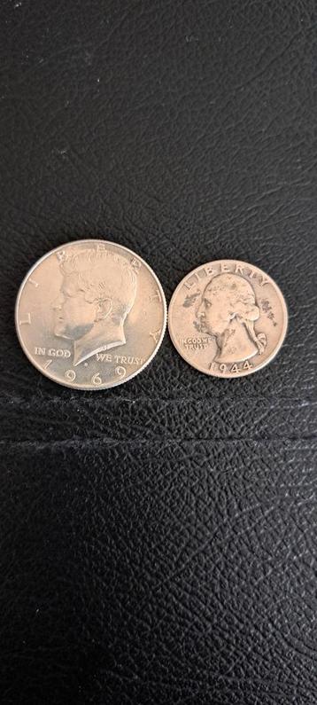 2 x zilveren munten USA
