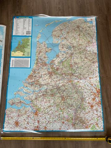Landkaart Nederland  gelamineerd 125*100cm