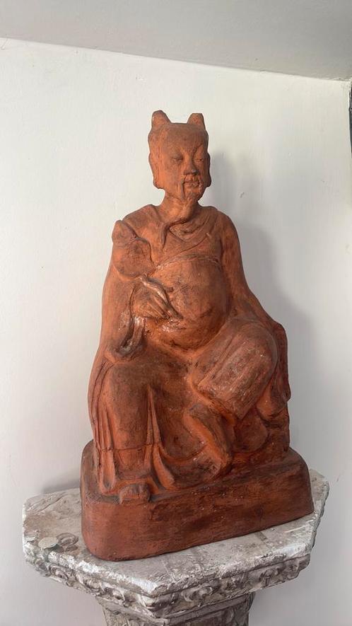 Terra cotta Boeddha, meester, oosterse kunst. Antiek?, Huis en Inrichting, Woonaccessoires | Boeddhabeelden, Zo goed als nieuw