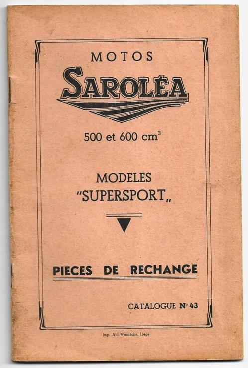 Sarolea 31 B Supersprt 1931 pieces rechange onderdelenlijst, Motoren, Handleidingen en Instructieboekjes, Verzenden