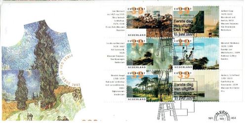 Nederland E464 Kunst Landschappen 2x, Postzegels en Munten, Postzegels | Eerstedagenveloppen, Onbeschreven, Nederland, Ophalen