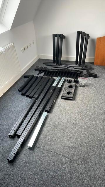 Dubbel IKEA bureau EFFEKTIV beuken/zwart - afbeelding 3