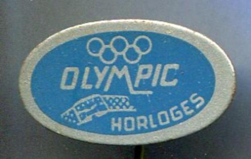 Olympic horloges blik speldje ( W_131 ), Verzamelen, Speldjes, Pins en Buttons, Zo goed als nieuw, Speldje of Pin, Merk, Verzenden