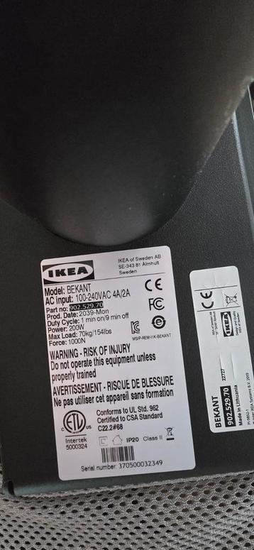 IKEA BEKANT elektrisch hoekbureau (links) – hoog/laag verste - afbeelding 2 IKEA BEKANT elektrisch hoekbureau (links) – hoog/laag verste - afbeelding 2