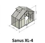 Broeikas SANUS XL-4 4.06m2 Hobbykas Kweekkas Polycarbonaat