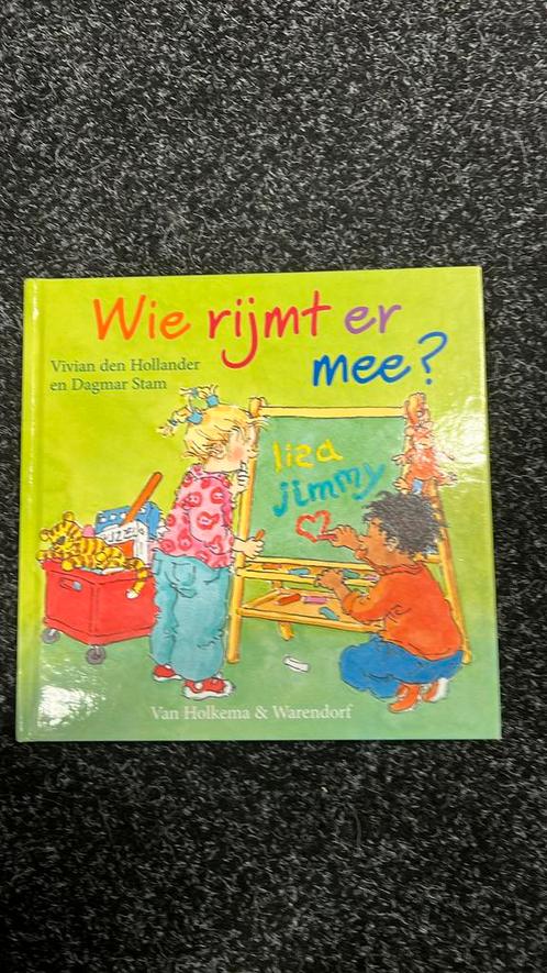 Vivian den Hollander - Wie rijmt er mee?, Boeken, Kinderboeken | Baby's en Peuters, Zo goed als nieuw, Ophalen of Verzenden