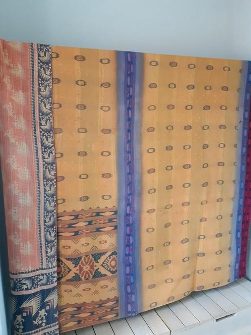 Sari quilt, sprei, deken, plaid, Humanoid, Antiek en Kunst, Antiek | Kleden en Textiel, Ophalen of Verzenden