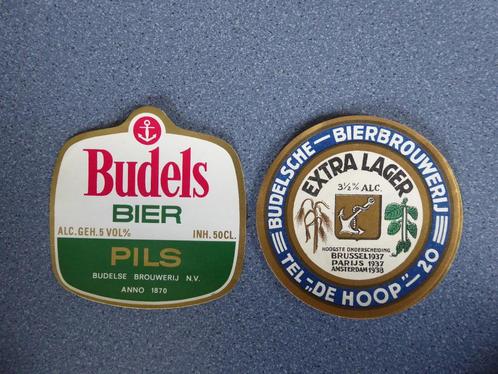 Bier etiket Budels 50cl en De Hoop, Verzamelen, Biermerken, Gebruikt, Overige typen, Overige merken, Ophalen of Verzenden
