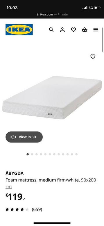 Bedset for 1 person: bedframe + matress + duvet+ bed bottom - afbeelding 3 Bedset for 1 person: bedframe + matress + duvet+ bed bottom - afbeelding 3
