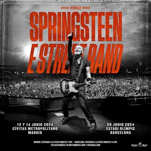 Bruce Springsteen 12 juni 2024 Madrid, Tickets en Kaartjes, Concerten | Pop, Eén persoon, Juni