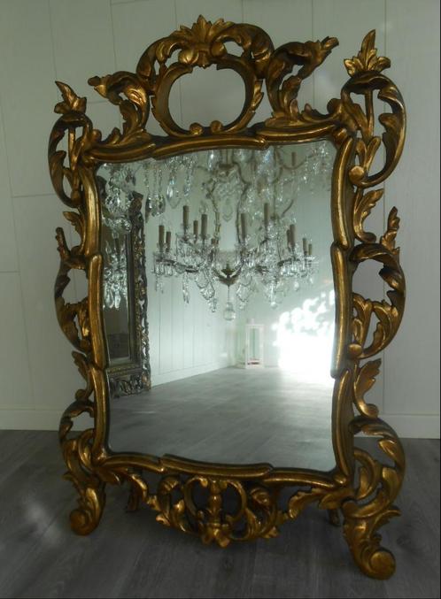 Prachtige oude Franse spiegel, Louis XV, Antiek en Kunst, Antiek | Spiegels, Ophalen