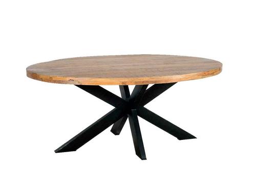 EETTAFEL OVAAL MANGOHOUT 160/180/210/220/240/260/300, Huis en Inrichting, Tafels | Eettafels, Ovaal, Ophalen of Verzenden