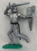 Timpo Swoppet Silver Medieval Knight Plastic Toy Soldier Rit