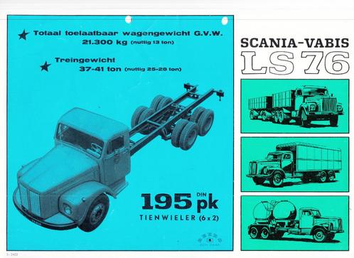 Scania Vabis LS76 truckfolder uit 1961, Boeken, Auto's | Folders en Tijdschriften, Gelezen, Overige merken, Verzenden