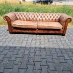 XL Chesterfield bank 2.40 cognac bruin + GRATIS BEZORGING