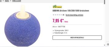 UBBINK Airstone 100/200  + 10m silicone air tube (hose) ! 