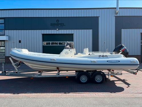 Maestrale 740 Rib 250 pk Suzuki incl trailer!, Watersport en Boten, Rubberboten, Gebruikt, Overige merken, Overige materialen