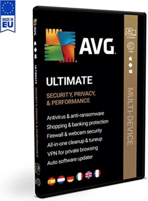 AVG Ultimate 2024 | Tot 3 jaar | Tot 10 apparaten, Computers en Software, Antivirus- en Beveiligingssoftware, Nieuw, MacOS, Windows