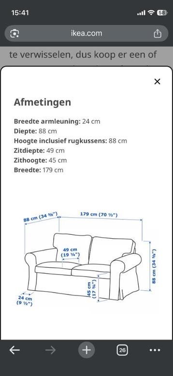 2 Zitbank IKEA Ektorp. - afbeelding 3 2 Zitbank IKEA Ektorp. - afbeelding 3