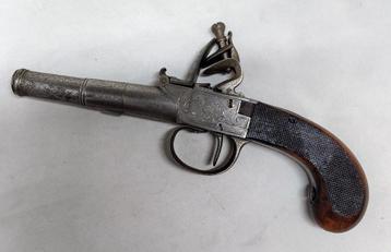 Antiek vuursteen zak pistool, rond 1800 LEGAAL