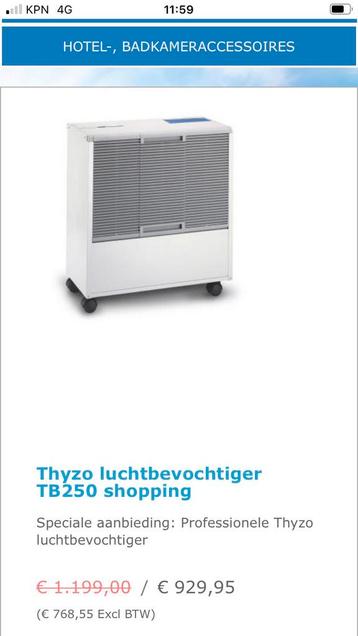 Thyzo luchtbevochtiger TB 250, programmeerbaar