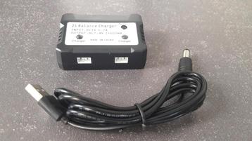 RC 2S batterij Balance Charger dubbel lader 2x 600 mah Lipo