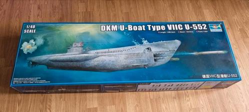 Trumpeter, U Boat type VIIC U-552 1/48, Hobby en Vrije tijd, Modelbouw | Boten en Schepen, Nieuw, 1:32 tot 1:50, Overige merken
