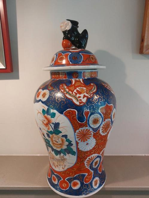 Dekselpot Porselein Imari gold Japan 47cm, Antiek en Kunst, Antiek | Vazen, Ophalen of Verzenden