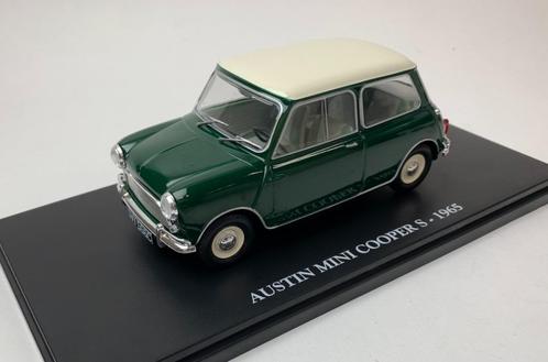 Atlas 1:24 Austin Mini Cooper S, donkergroen wit 1965, vitri, Hobby en Vrije tijd, Modelauto's | 1:24, Nieuw, Auto, Overige merken
