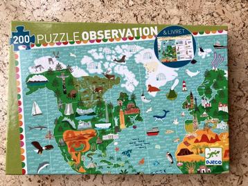Superleuke wereldkaart puzzle met allemaal dieren 6+