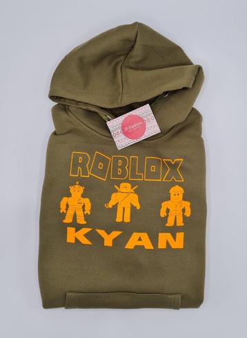Roblox hoodies met je eigen naam in maat 140