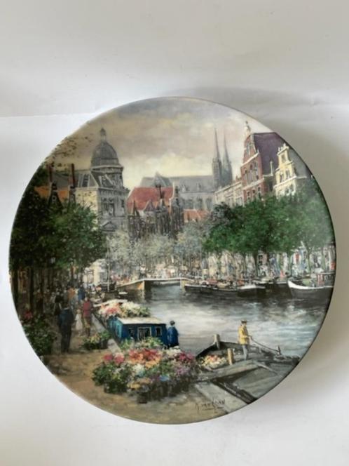 Sierbord porselein. De amsterdamse bloemengracht. Mosa 1990, Antiek en Kunst, Antiek | Wandborden en Tegels, Ophalen of Verzenden