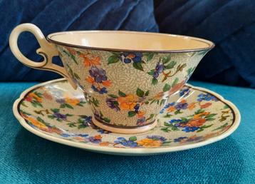 Holland servies kop en schotel bloemen