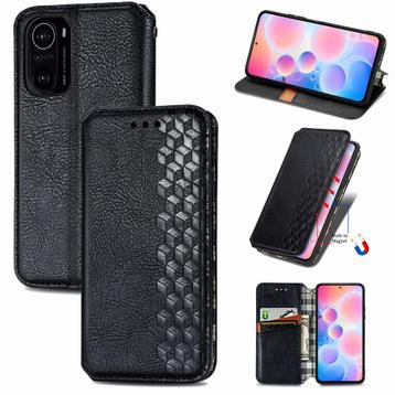 Xiaomi Poco F3 Luxe PU Lederen Wallet Case Set _ Zwart