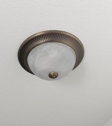 Plafondlamp plafonnière lamp rond brons 