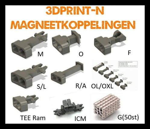 3dprintN Magneetkoppelingen voor alle type locs en wagons, Hobby en Vrije tijd, Modeltreinen | N-Spoor, Nieuw, Wagon, Arnold, NS