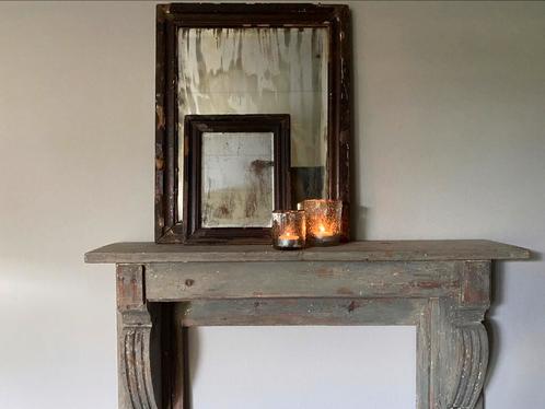Oude spiegel-spiegels-landelijk-sober-antieke spiegel, Huis en Inrichting, Woonaccessoires | Overige, Ophalen