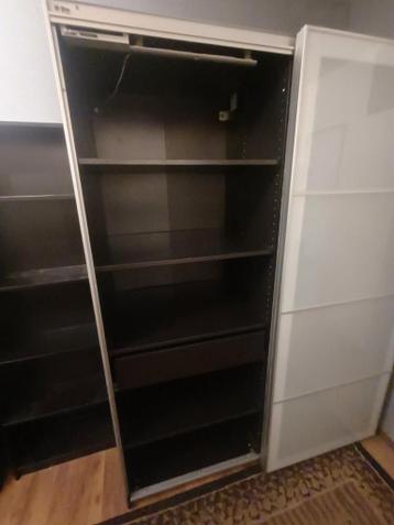 IKEA PAX kledingkast 2x 100x58x201 (2m) incl. verlichting - afbeelding 3 IKEA PAX kledingkast 2x 100x58x201 (2m) incl. verlichting - afbeelding 3