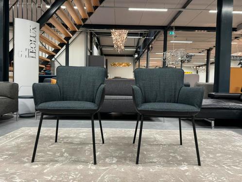 2 Nieuw Rolf Benz 655 Eetkamerstoel stof leer Design stoel, Huis en Inrichting, Stoelen, Nieuw, Twee, Leer, Ophalen of Verzenden