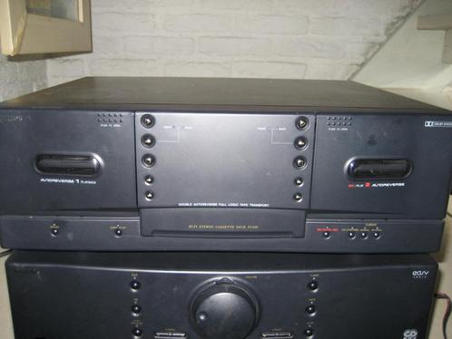 philips dubbel cassette deck fc 400, Audio, Tv en Foto, Cassettedecks, Dubbel, Philips, Auto-reverse, Ophalen of Verzenden