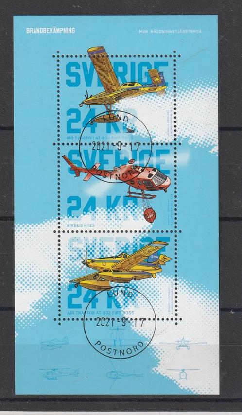 Zweden Blok 62 Vliegtuigen, Postzegels en Munten, Postzegels | Europa | Scandinavië, Gestempeld, Zweden, Ophalen of Verzenden