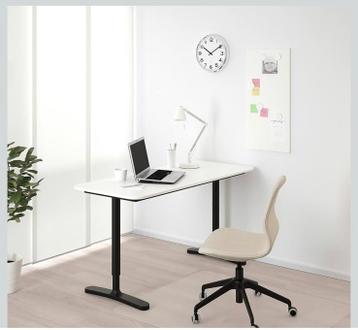 Bureau ikea wit zwart / Bekant 80 x 160 - afbeelding 1 Bureau ikea wit zwart / Bekant 80 x 160 - afbeelding 1