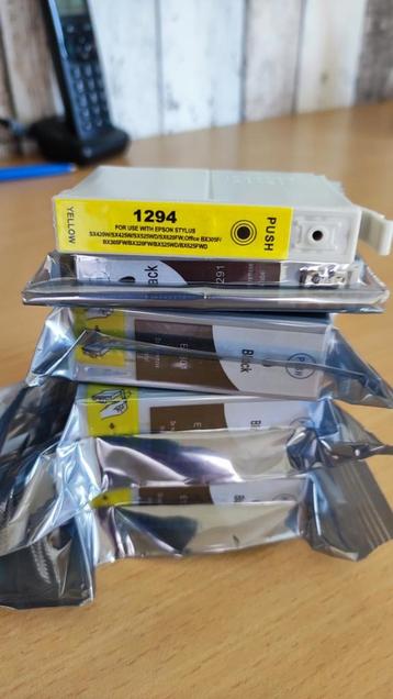 inkt cartridge T1291 en T1294 voor Epson printer (5 stuks)