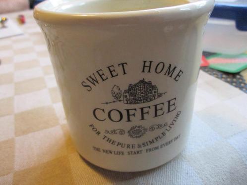 suikerpot suiker pot van aardewerk Sweet Home merk, Huis en Inrichting, Keuken | Servies, Zo goed als nieuw, Aardewerk, Ophalen of Verzenden