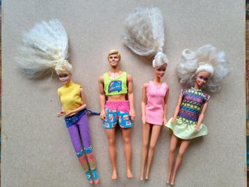 Vintage Mattel Ken 1968 en 3 Barbies 1966