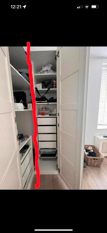 IKEA PAX hoek aanbouwdeel met 4 planken en 6 laden in wit - afbeelding 5 IKEA PAX hoek aanbouwdeel met 4 planken en 6 laden in wit - afbeelding 5